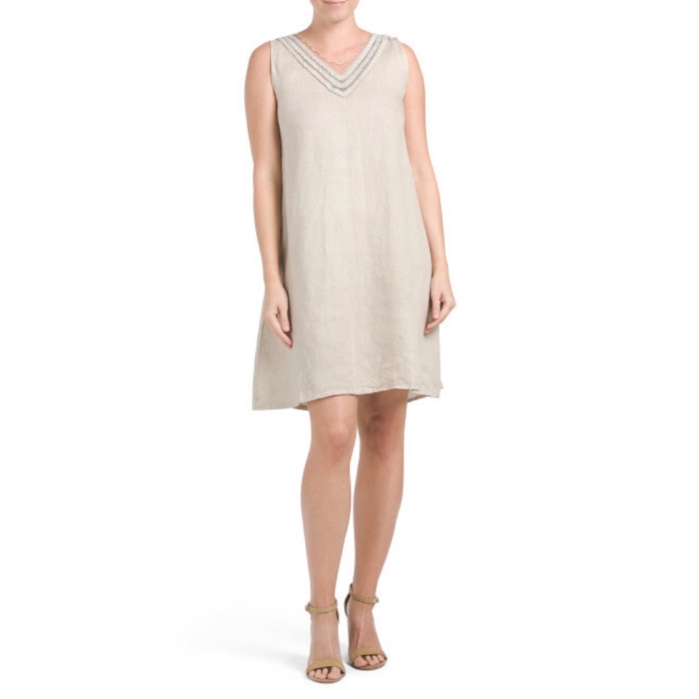 🐠 ROSEMARINE Elegant Beige Sleeveless Dress size XL